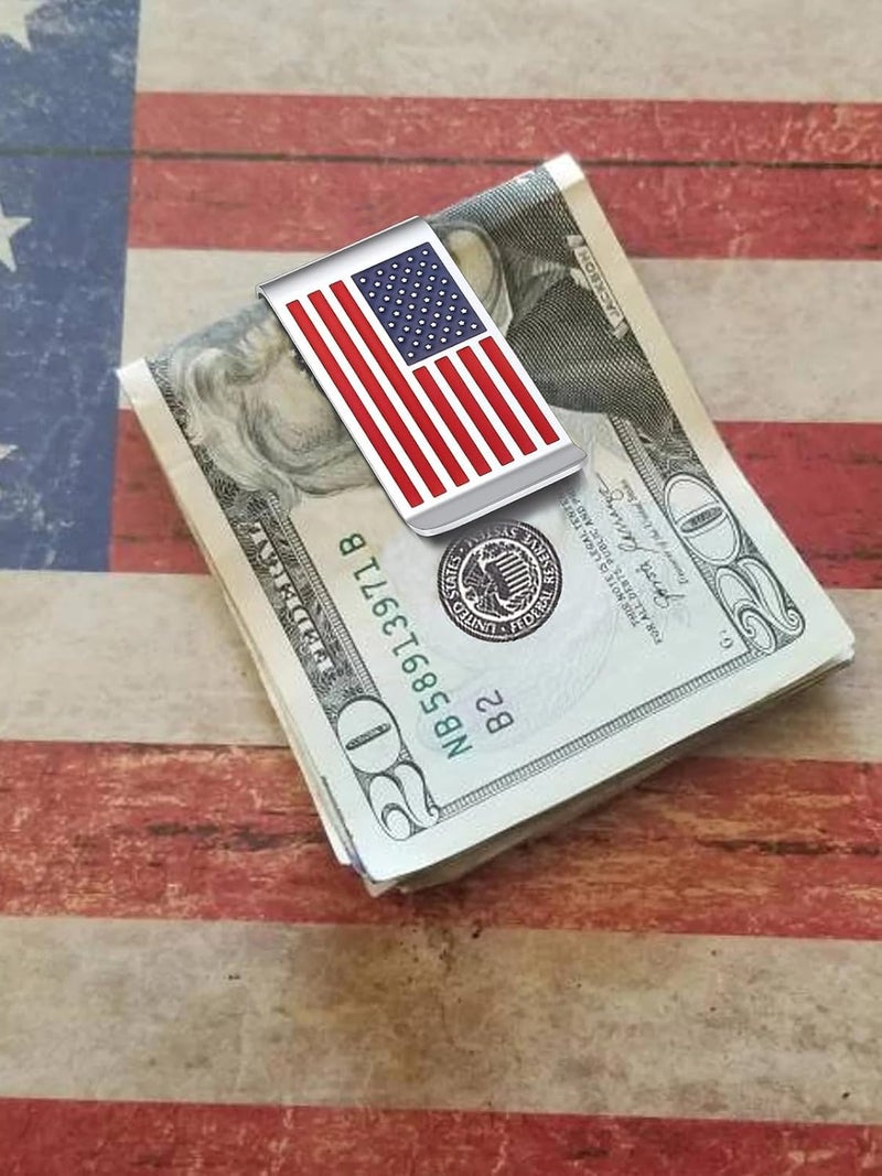 ChainsHouse Stainless Steel Money Clip Slim Wallet Credit Business Card Holder for Men, Wallet Charms Gift for Father Dad Husband - Image 3